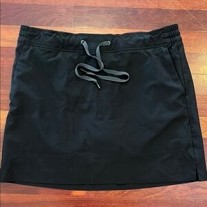 Womens Medium Speedo Solid Black Skirt built in Boyshorts Underwear